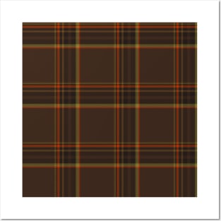 Orange Brown and sage Tartan Plaid Pattern  Zip Code - Gift Posters and Art